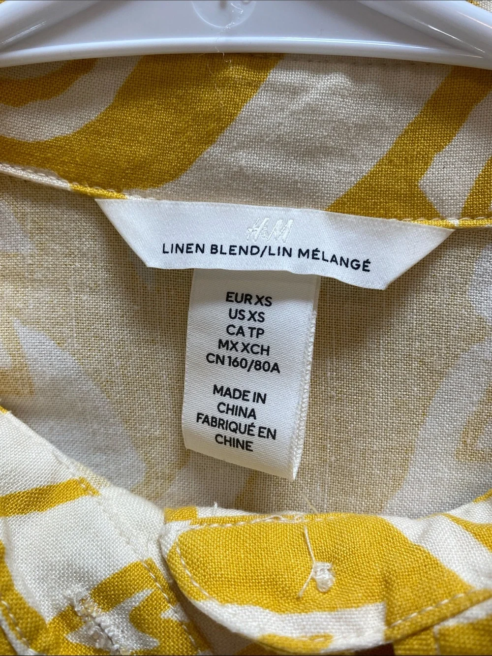 H&M Linen Blend Set-Button Down Shirt & Pant
